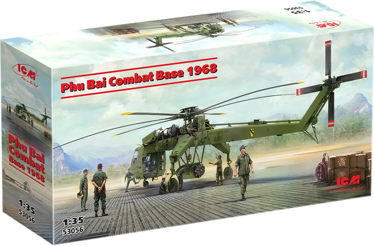 ICM 1:35 - Phu Bai Combat Base 1968 (CH-54a & 2 Figs