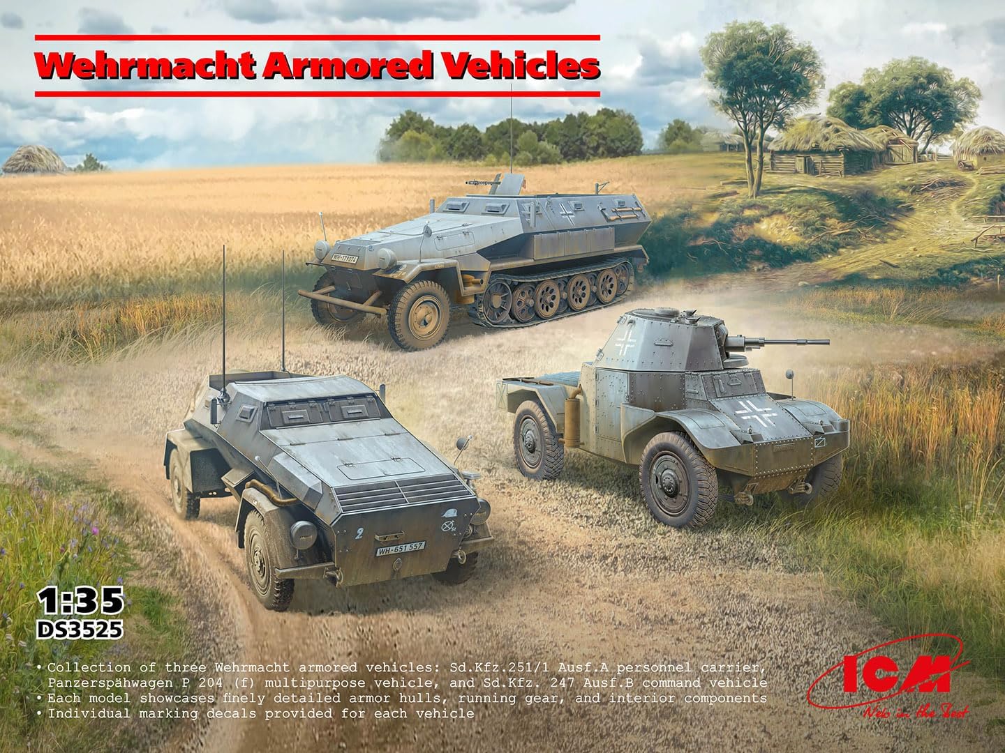 ICM Diorama 1:35 -Wehrmacht Armored Vehicles, Black