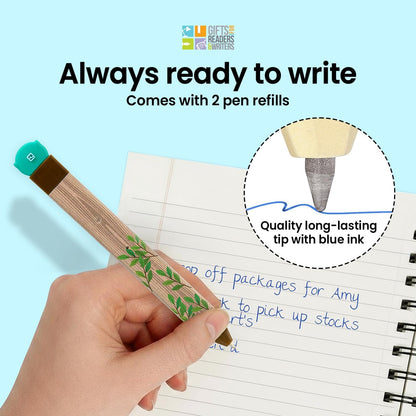 Gifts for Readers & Writers Pen Bookmark Owl with Refills 6pcs