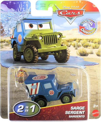 Disney Cars 2025 Color Changers Radiator Springs Race & Rescue Sarge