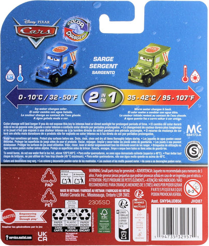 Disney Cars 2025 Color Changers Radiator Springs Race & Rescue Sarge