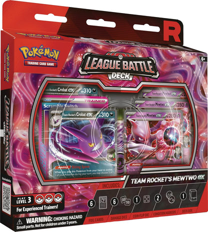 Pokémon TCG: Team Rocket’s Mewtwo ex League Battle Deck (1 Ready-to-Play 60-Card Deck