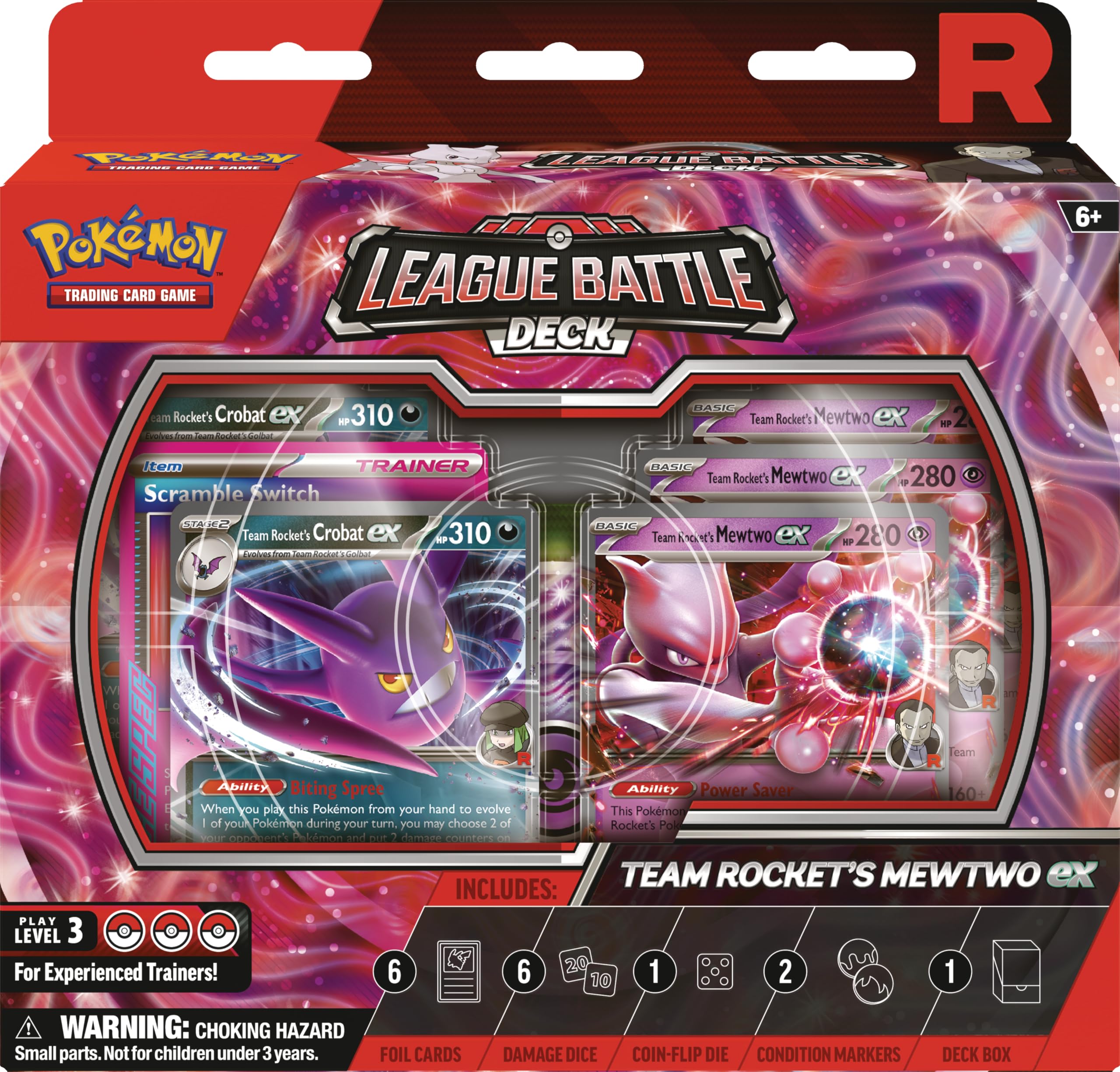 Pokémon TCG: Team Rocket’s Mewtwo ex League Battle Deck (1 Ready-to-Play 60-Card Deck
