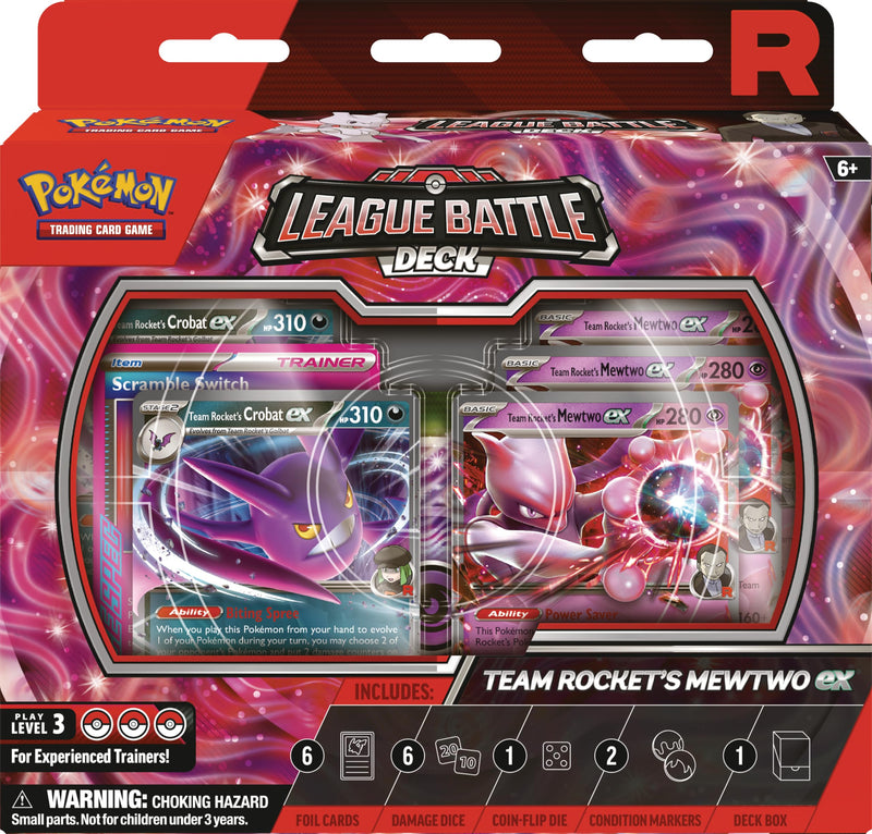 Pokémon TCG: Team Rocket’s Mewtwo ex League Battle Deck (1 Ready-to-Play 60-Card Deck
