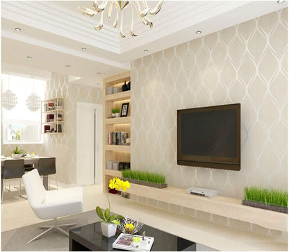 Beige Wit Grijs Luxe Moderne Behang Slaapkamer Muur Cover Woonkamer Behang Roll Geometrische Behang WPC-530
