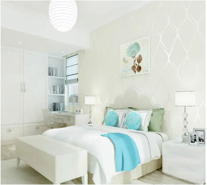 Beige Wit Grijs Luxe Moderne Behang Slaapkamer Muur Cover Woonkamer Behang Roll Geometrische Behang WPC-530