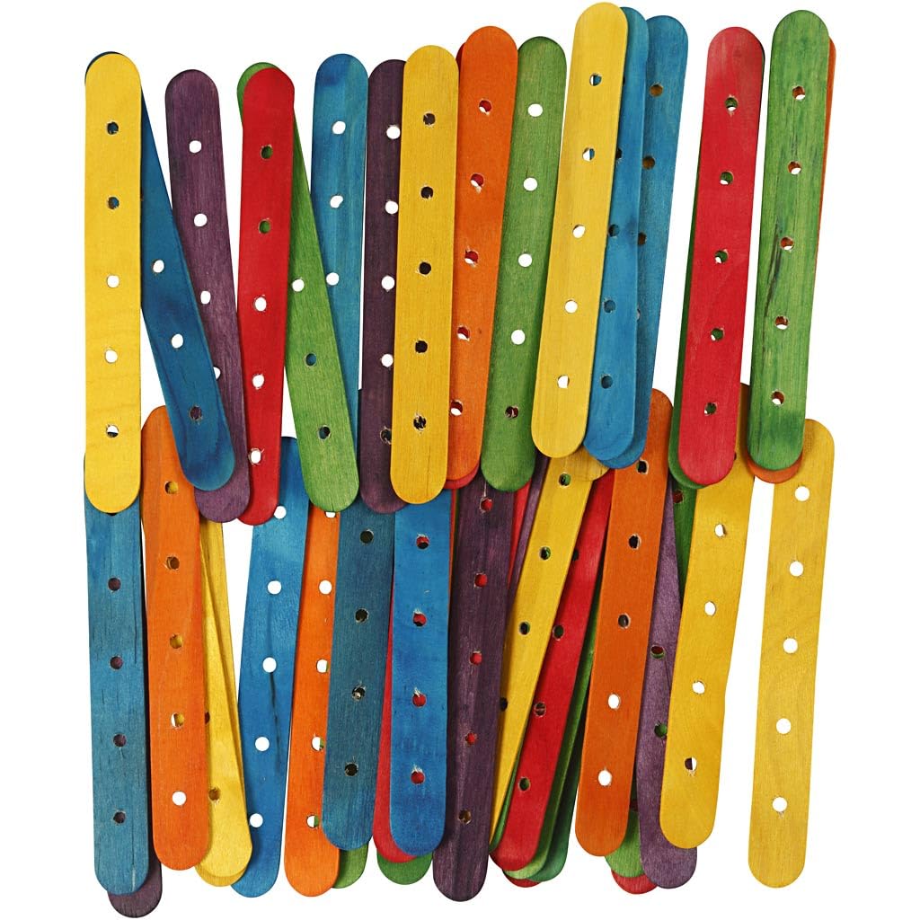 Creativ Company - Houten Constructiestokjes Kleur 500st.