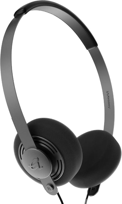 Gadhouse Wesley Retro Headphones Wired with USB-C & 3.5mm Connectivity – Vintage Headphones, Walkman Style Corded with 40mm Drivers, Inline Mic Controls & Lightweight 105g Design for Music & Calls