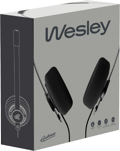Gadhouse Wesley Retro Headphones Wired with USB-C & 3.5mm Connectivity – Vintage Headphones, Walkman Style Corded with 40mm Drivers, Inline Mic Controls & Lightweight 105g Design for Music & Calls