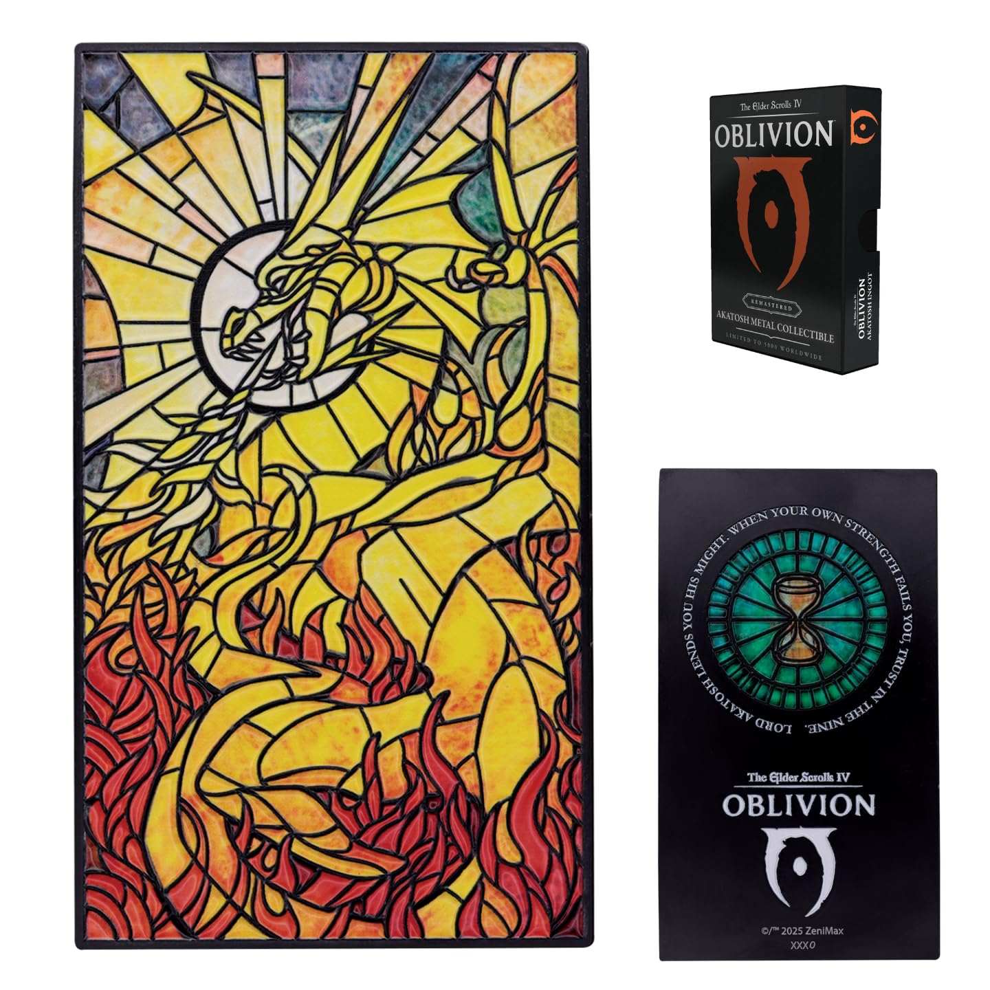 FaNaTtik The Elder Scrolls IV: Oblivion Akatosh Ingot – Limited Edition Collectible | Officially Licensed Metal Ingot with Display Stand | Individually Numbered Piece