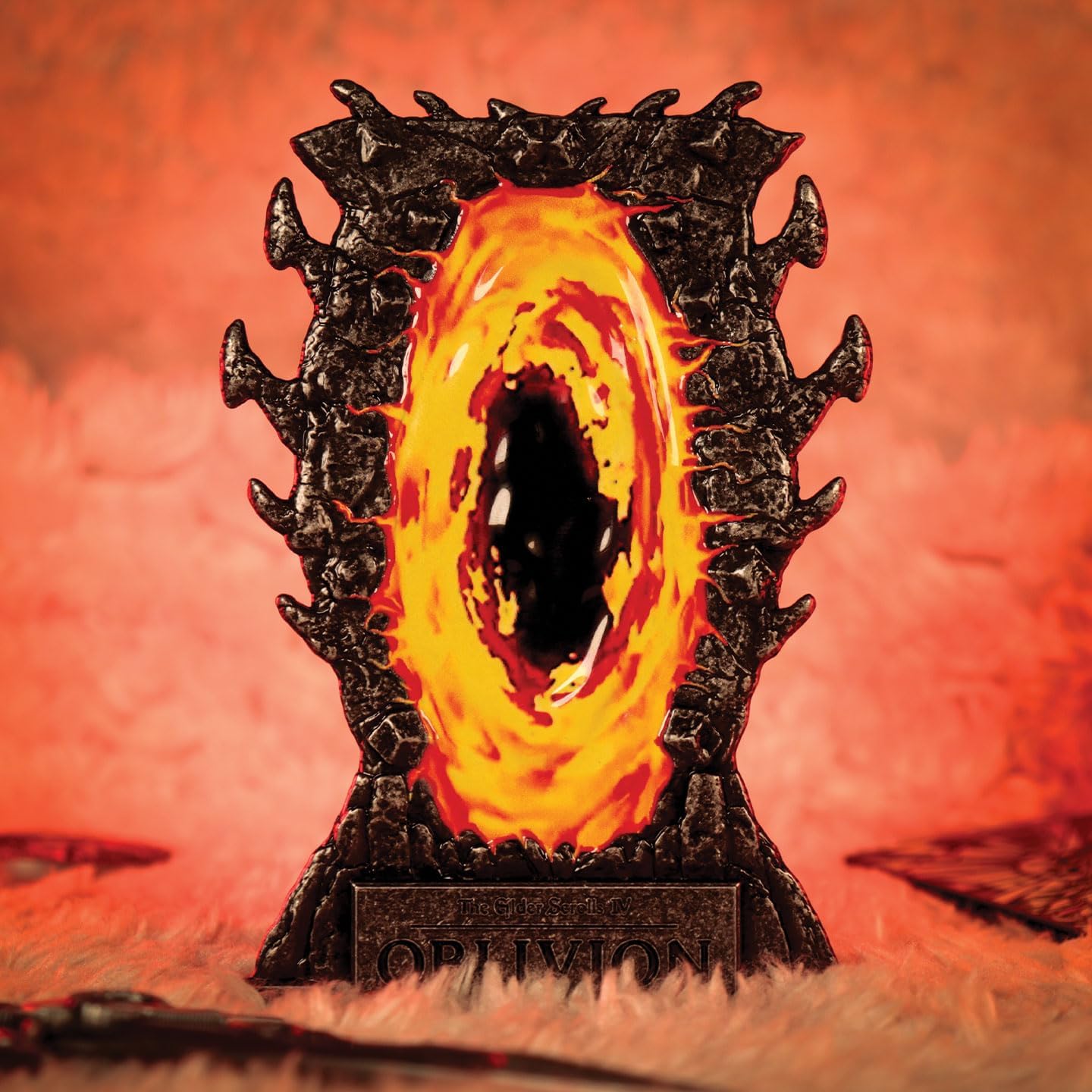FaNaTtik The Elder Scrolls IV: Oblivion Gates Ingot – Limited Edition Collectible (Officially Licensed, 110x76mm, Display Stand Included