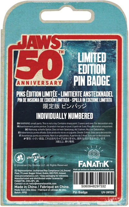 Jaws Limited Edition 50th Anniversary Ship in Bottle Enamel Pin Badge