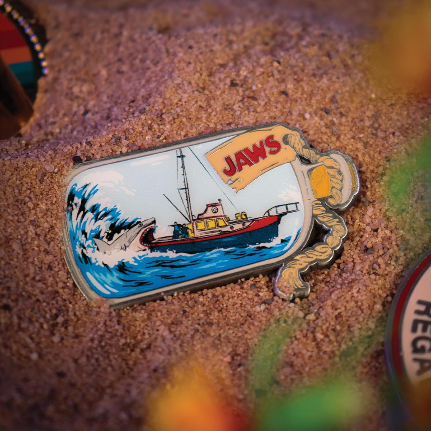 Jaws Limited Edition 50th Anniversary Ship in Bottle Enamel Pin Badge