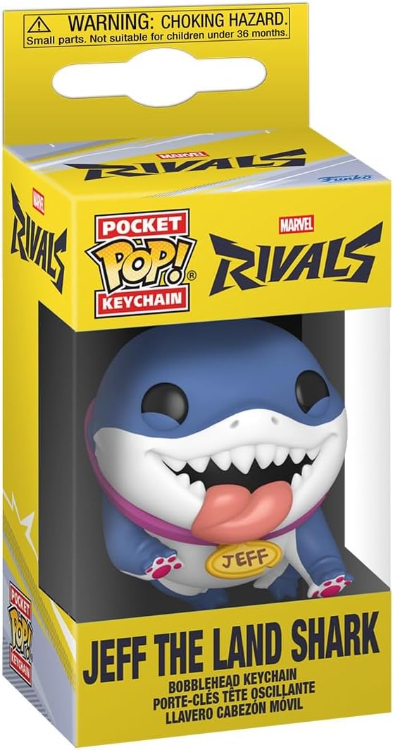 Funko Pop! Keychain: Marvel Rivals - Jeff The Land Shark - Novelty Keyring - Collectable Mini Figure - Stocking Filler - Gift Idea - Official Merchandise - Superheroes Fans - Backpack Decor