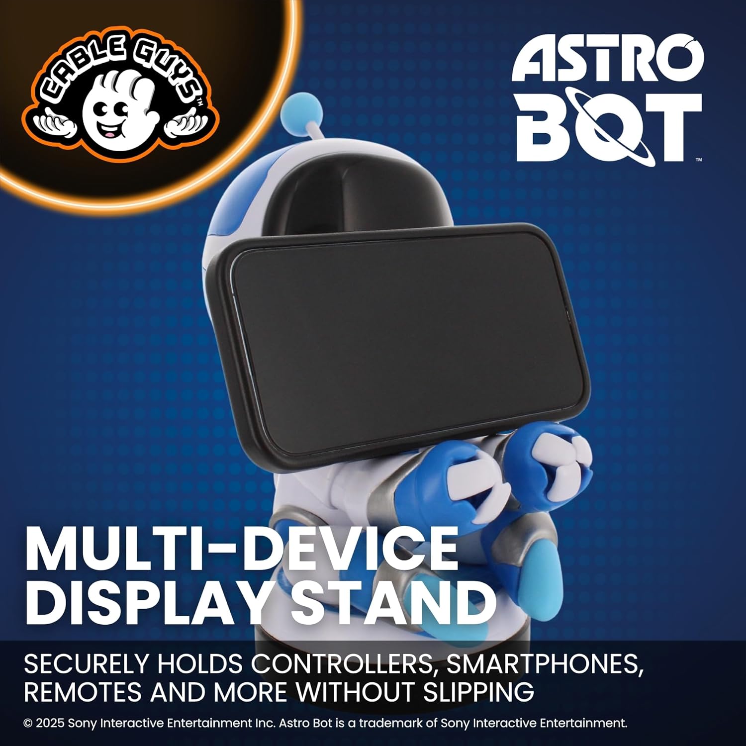Cableguys Astro Bot Controller Holder & Phone Stand - Gaming Accessories for Room and Desk Setup, Holder Compatible with Xbox, PlayStation & Most Standard Game Controllers