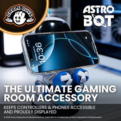 Cableguys Astro Bot Controller Holder & Phone Stand - Gaming Accessories for Room and Desk Setup, Holder Compatible with Xbox, PlayStation & Most Standard Game Controllers