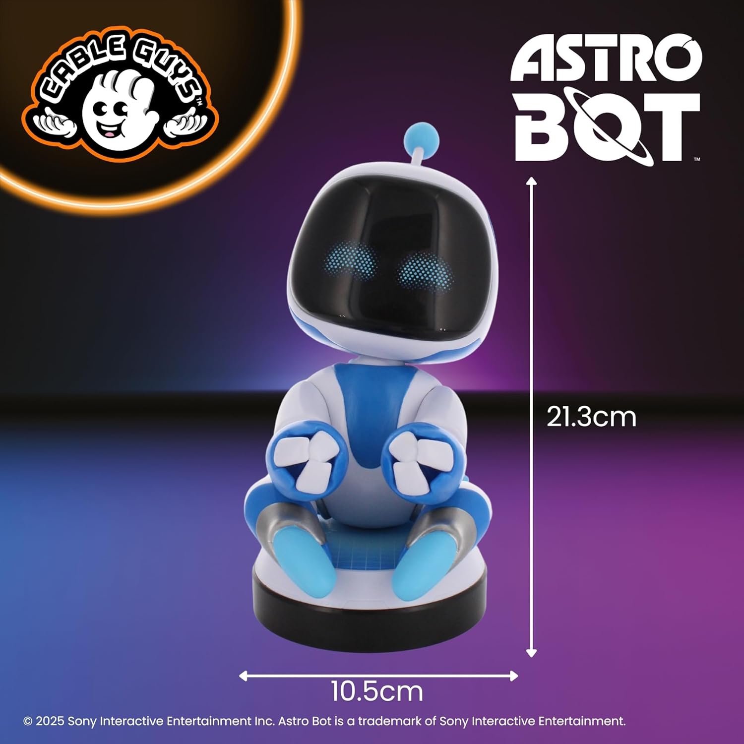 Cableguys Astro Bot Controller Holder & Phone Stand - Gaming Accessories for Room and Desk Setup, Holder Compatible with Xbox, PlayStation & Most Standard Game Controllers
