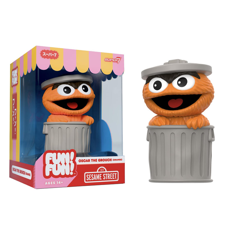 Super7 Sesame Street Fun! Fun! - Oscar The Grouch (Orange) Action Figure