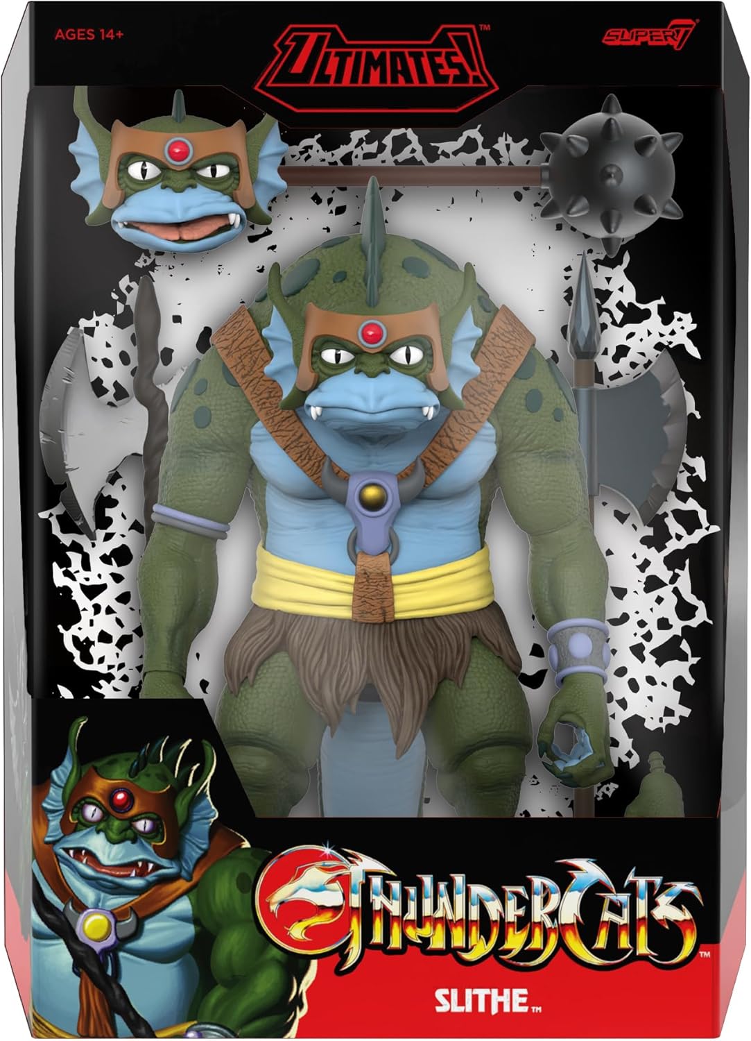 Super7 ULTIMATES! Thundercats Slithe - 7" Thundercats Action Figure with Accessories - Classic Cartoon Collectibles and Retro Toys