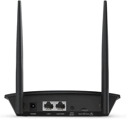 TP-Link TL-MR100 300 Mbps Wireless N 4G LTE Router, Supports Up to 32 Devices, 4G Router With Sim Slot, WiFi Mode, Parental Controls, Guest Network, Encryptions for Secure Network, Easy Setup