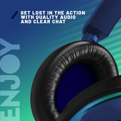 STEALTH C6-100 Gaming Headset STRIKE - Green & Blue, Multiplatform Compatible with Xbox, PS, Switch, PC, Mobile and Tablet