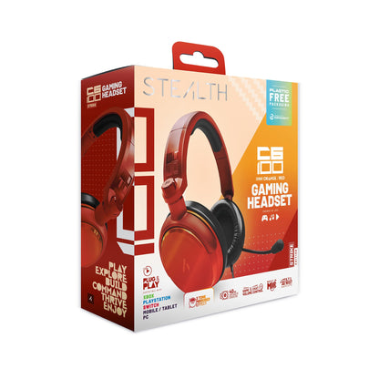 STEALTH C6-100 Gaming Headset Range (Strike Red