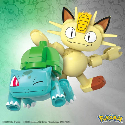 Mega Bloks – Pokemon Poke Ball - Bulbasaur & Meowth (Jcr82)