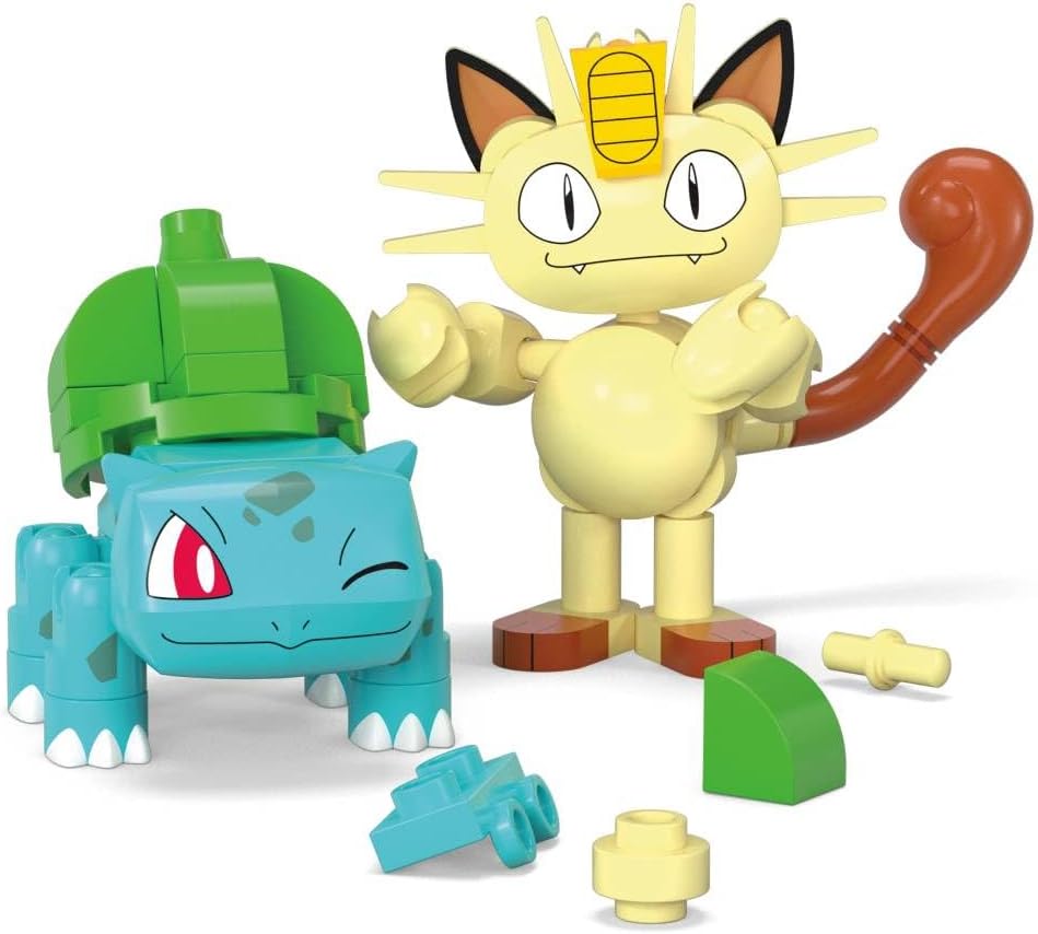 Mega Bloks – Pokemon Poke Ball - Bulbasaur & Meowth (Jcr82)