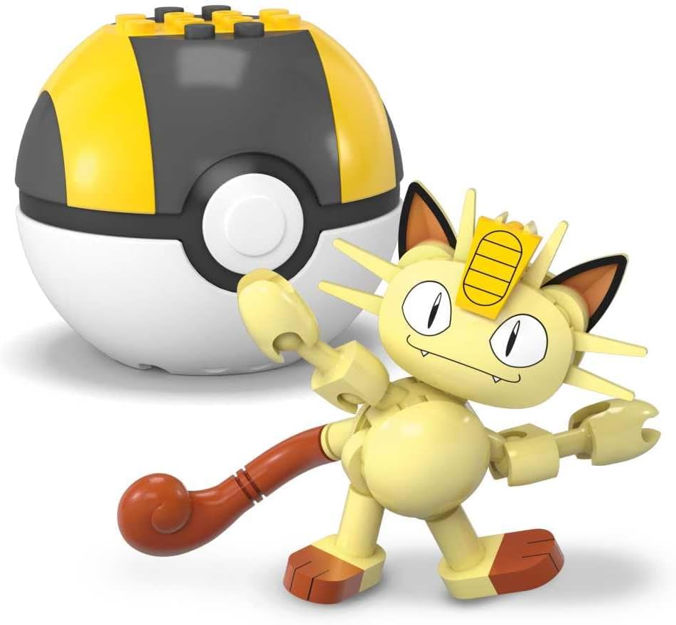 Mega Bloks – Pokemon Poke Ball - Bulbasaur & Meowth (Jcr82)