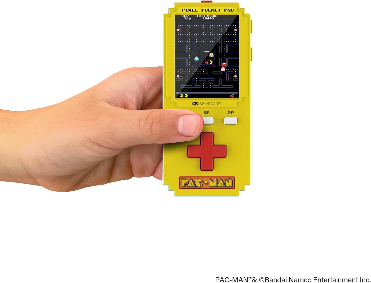 Pac-Man Pixel Player: videogioco Pac-Man con licenza ufficiale, portachiavi portatile Arcade, giochi per bambini e adulti