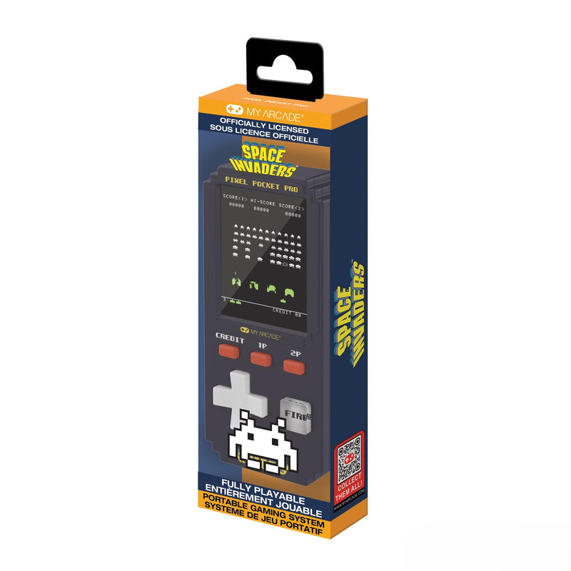My Arcade Space Invaders Pixel Pocket Pro: officieel gelicentieerde Space Invaders-videogame, draagbare sleutelhanger arcade