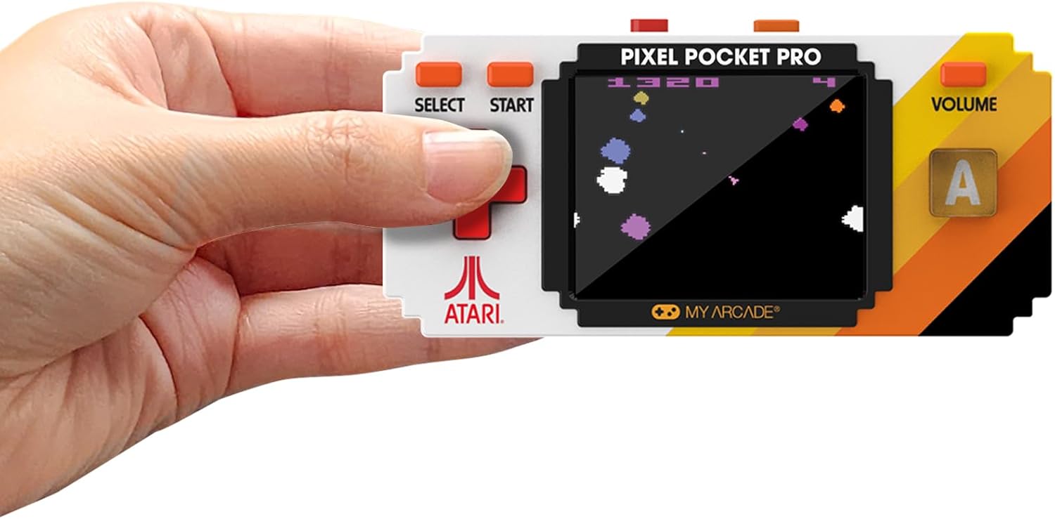 My Arcade Atari Pixel Pocket Pro: videogioco Atari con licenza ufficiale, portachiavi portatile Arcade