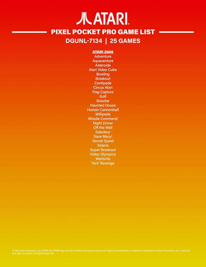 My Arcade Atari Pixel Pocket Pro: videogioco Atari con licenza ufficiale, portachiavi portatile Arcade
