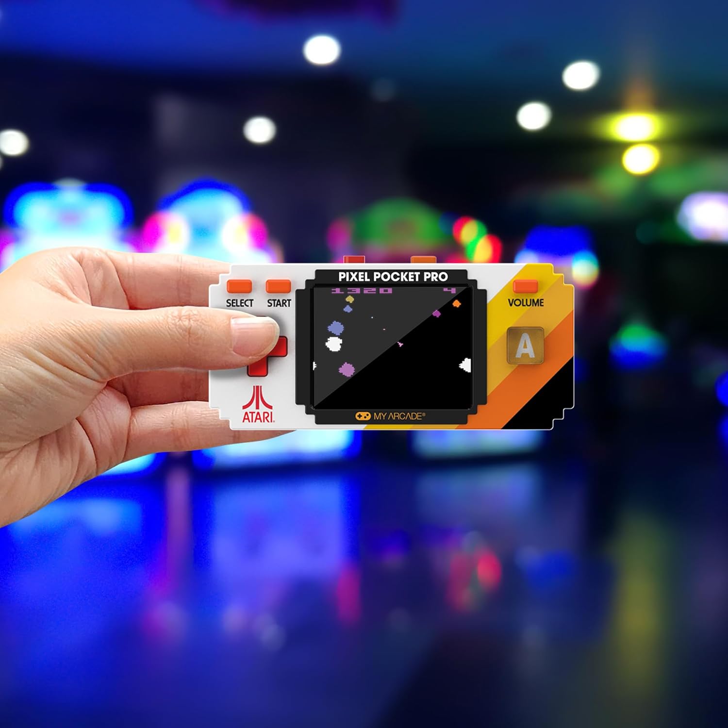 My Arcade Atari Pixel Pocket Pro: videogioco Atari con licenza ufficiale, portachiavi portatile Arcade
