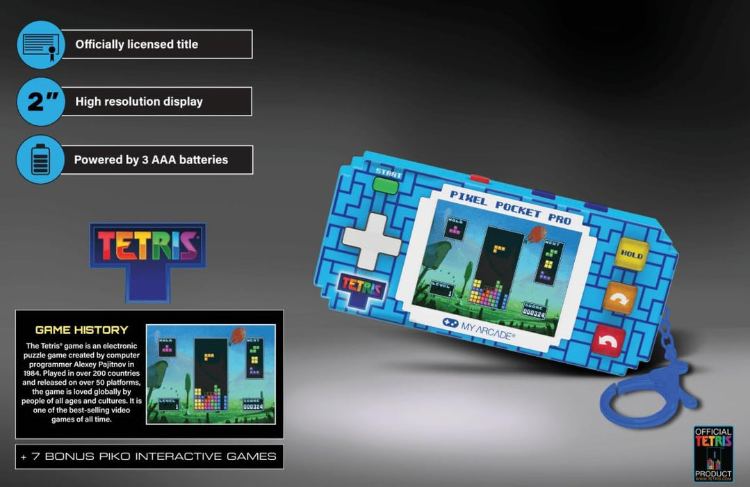 My Arcade - Tetris Portable Gaming System (Pixel Pocket Pro)