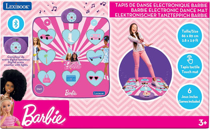 Lexibook, Mattel Barbie, Barbie elektronisch dansmat, Bluetooth en verlicht met 6 spelmodi, Roze, DM10BB