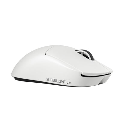 Logitech G PRO X SUPERLIGHT 2c draadloze gaming muis, 53g pro-grade compacte muis met 5 programmeerbare knoppen, USB-C opladen, 44K DPI sensor, tot max 8 kHz polling voor pc/Mac - Wit