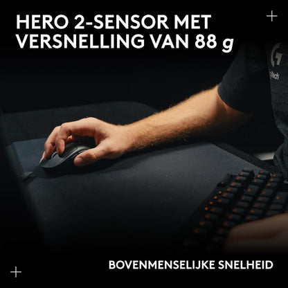Logitech G PRO X SUPERLIGHT 2c draadloze gaming muis, 53g pro-grade compacte muis met 5 programmeerbare knoppen, USB-C opladen, 44K DPI sensor, tot max 8 kHz polling voor pc/Mac - Wit