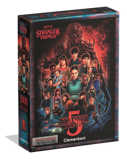 Clementoni Stranger Things – 1000 Teile – Puzzle für Erwachsene, Netflix, berühmte Filme, hergestellt in Italien, Mehrfarbig (37096