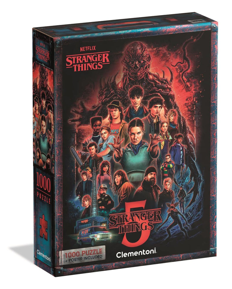 Clementoni Stranger Things – 1000 Teile – Puzzle für Erwachsene, Netflix, berühmte Filme, hergestellt in Italien, Mehrfarbig (37096