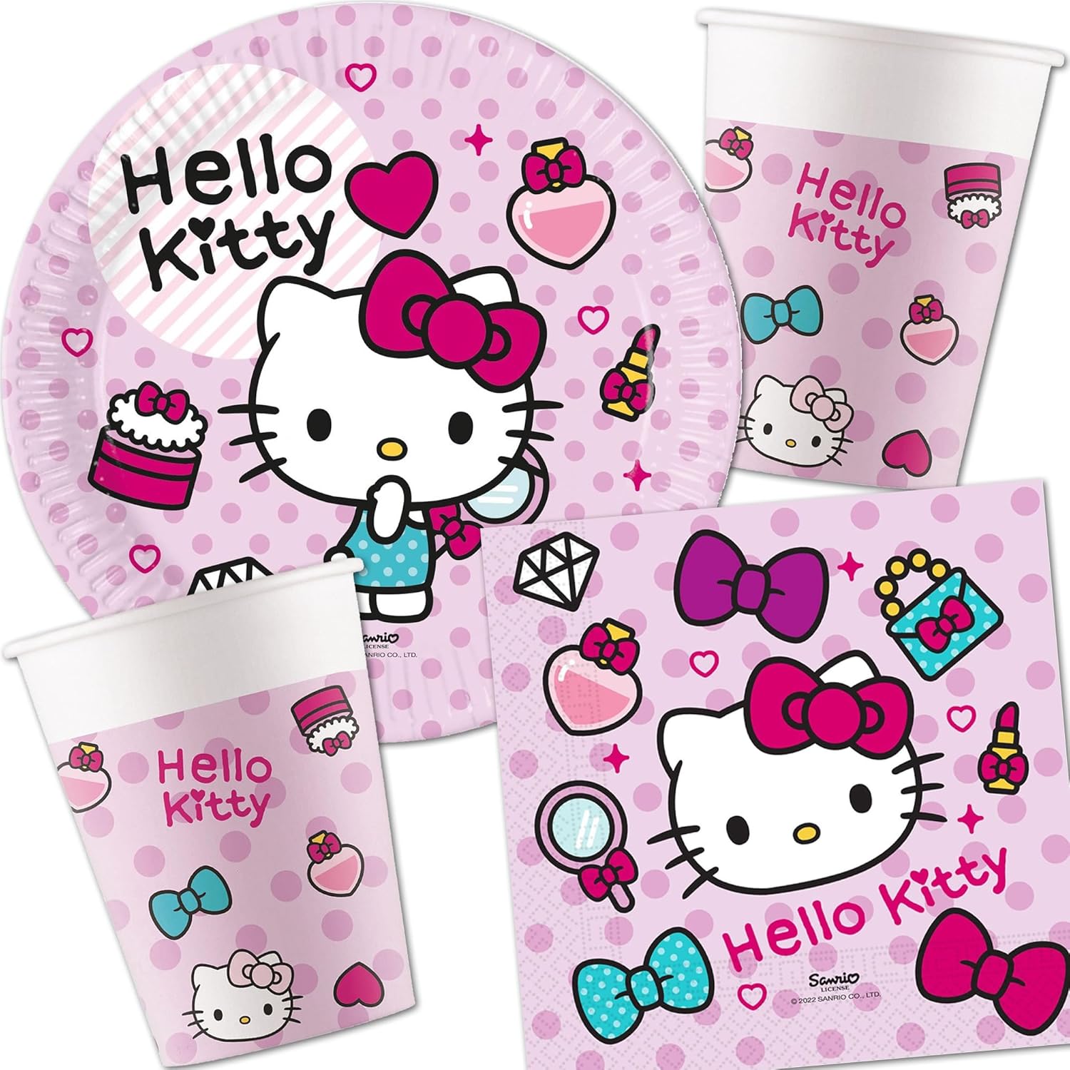 Hello Kitty: Fashion Paper Napkins 33X33Cm 20Pz