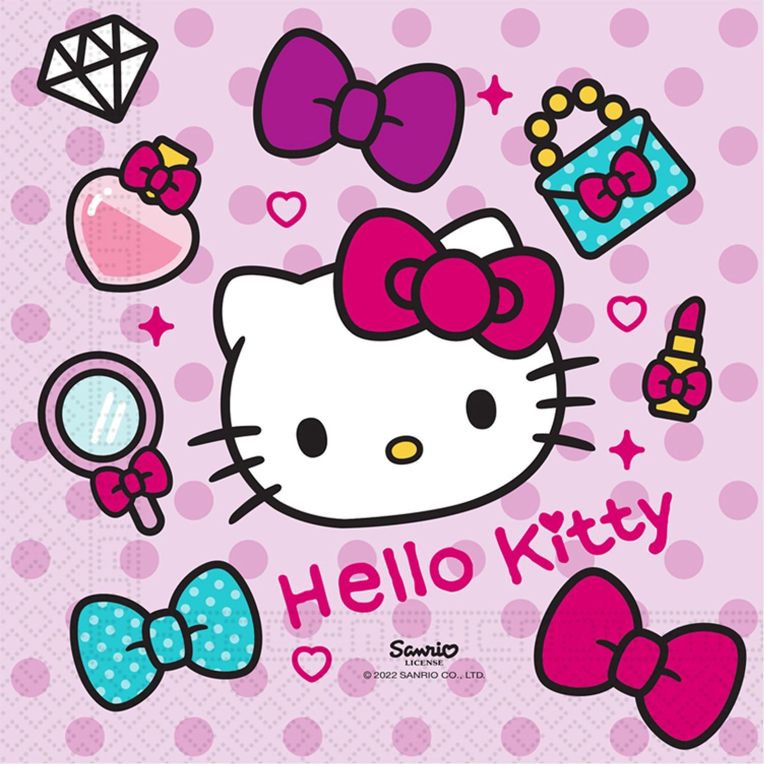 Hello Kitty: Fashion Paper Napkins 33X33Cm 20Pz