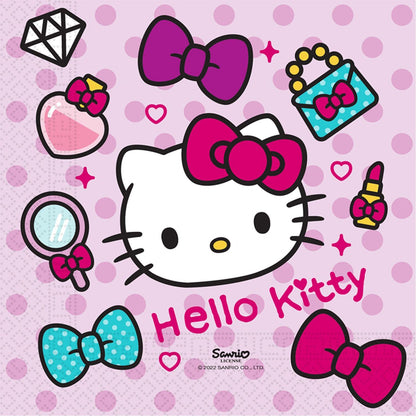 Hello Kitty: Fashion Paper Napkins 33X33Cm 20Pz