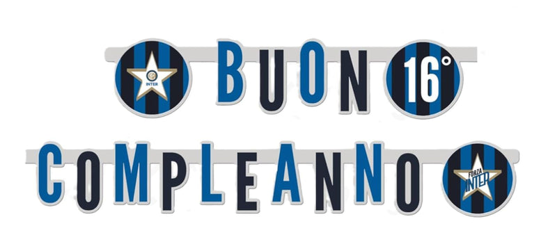 Bigiemme: Party: Festone Buon Compleanno Jumbo 294 X 20 Cm Inter Q
