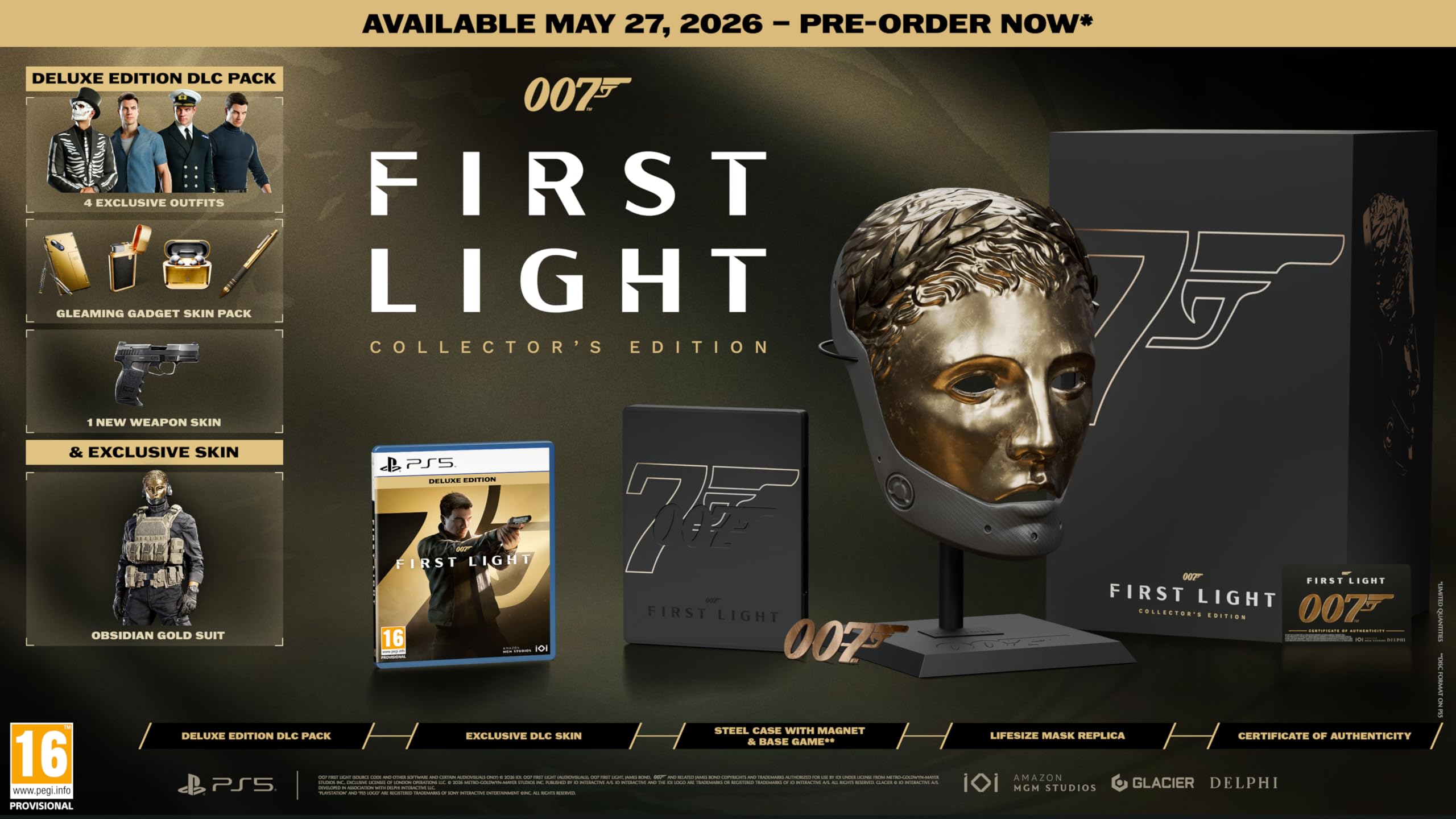 007 First Light - Collector’s Edition - PlayStation 5 PlayStation 5 Collector's Edition, 007 First Light Mask Collector's Edition (Playstation 5) PlayStation 5 Collector's Edition