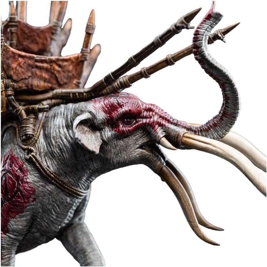 Weta Workshop Lord of the Rings Mini Statue Mumak in Battle 17 cm