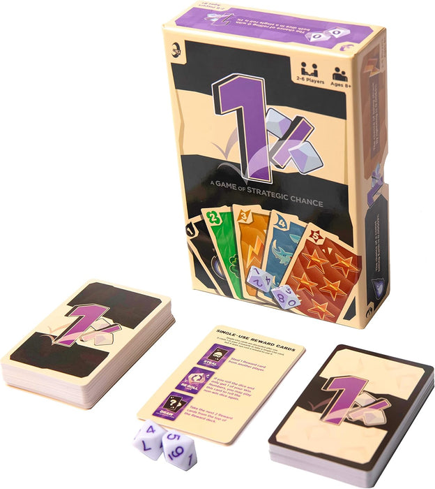 1% - One Percent - A Game Of Strategic Chance - Family-friendly & All ages - Party games - card games - 2 decks and 2 dice - fun fast