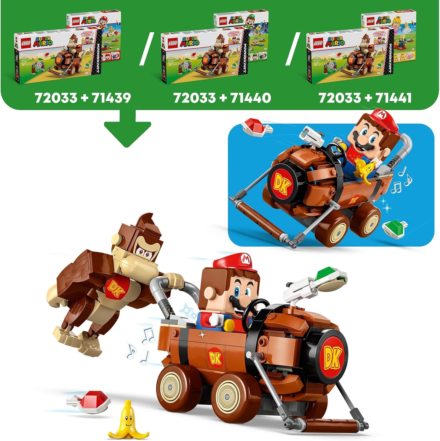 Lego - Super Mario - Mario Kart™ – Donkey Kong & Dk Jumbo (72033)