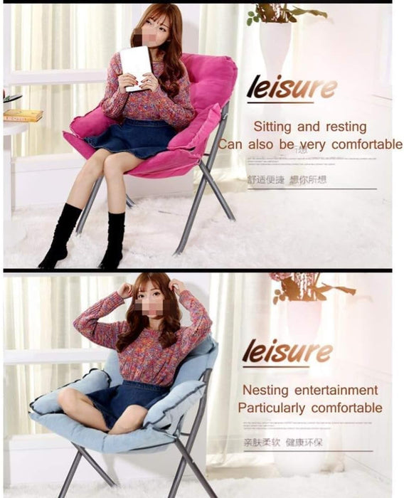 Zichen Sedia pieghevole portatile, sedia reclinabile, divano reclinabile, home office, meditazione, lettura, TV, giochi, colore rosso