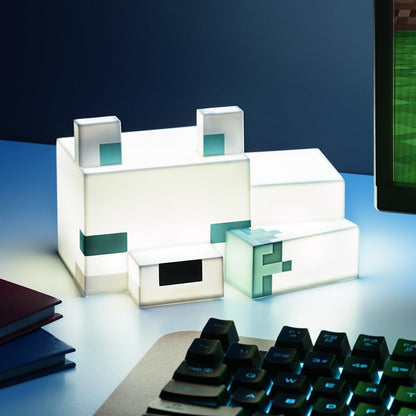 Paladone Minecraft Arctic Fox 3D Night Light, Officially Licensed Cute Lamp, Gift for Boys & Girls, Gaming Room Accessories and Bedroom Décor, Battery Powered